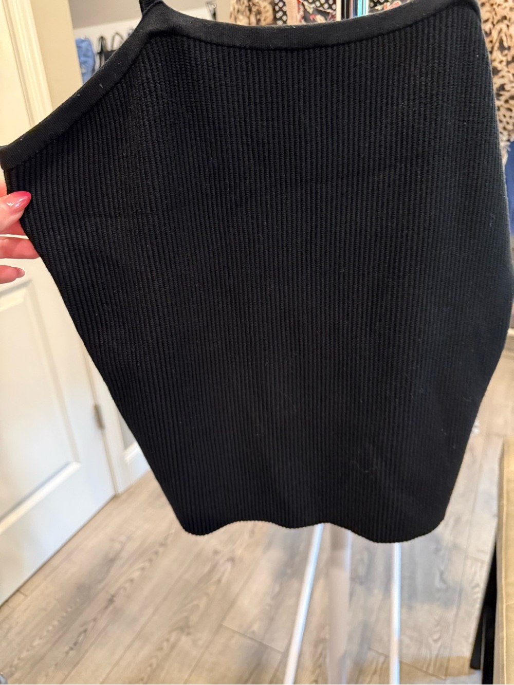 Black Ribbed Women’s Sweater Cami